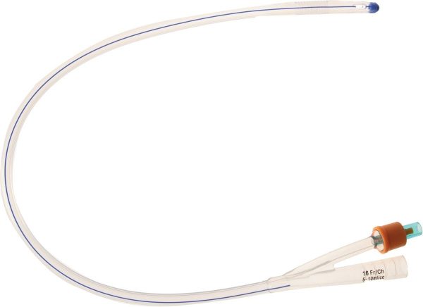 2 way Foley Catheter 16FG 100% Silicone 5ml