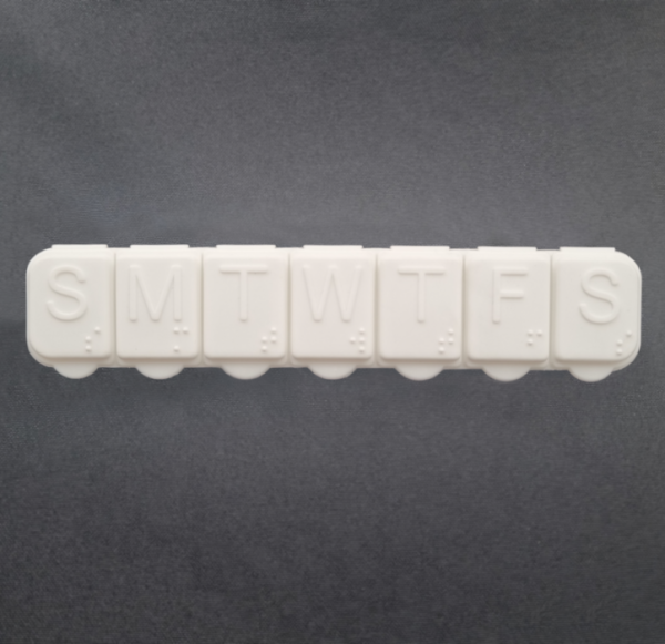 Braille & Large Print Pill box