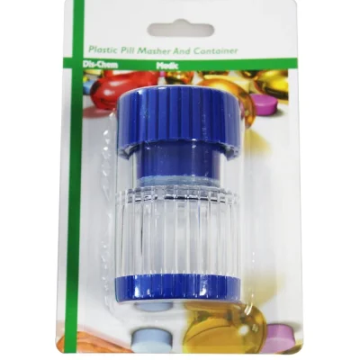 Pill Masher In Container 2in1 Blue