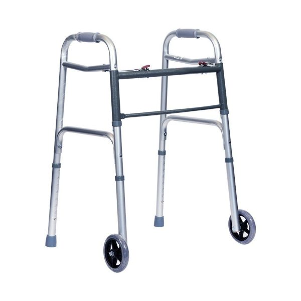 Medic Walker Folding Flat With Wheels