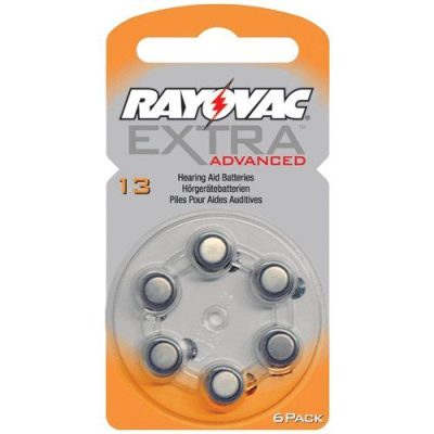 Rayovac Hearing Aid Battery Size 13ae-6's