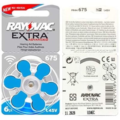 Rayovac Hearing Aid Battery X 6, 675ae