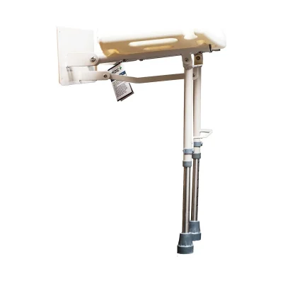 Shower Bench W/leg, Wall Mounted, Foldable, Steel 113kgs