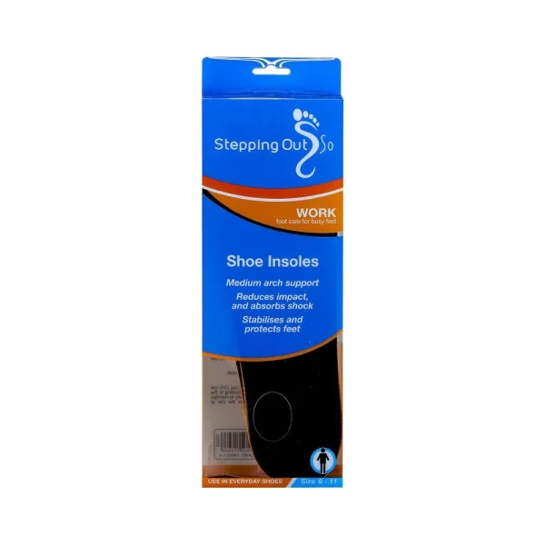 Stepping Out Insole Pu+Memory Foam Men Black 6-11