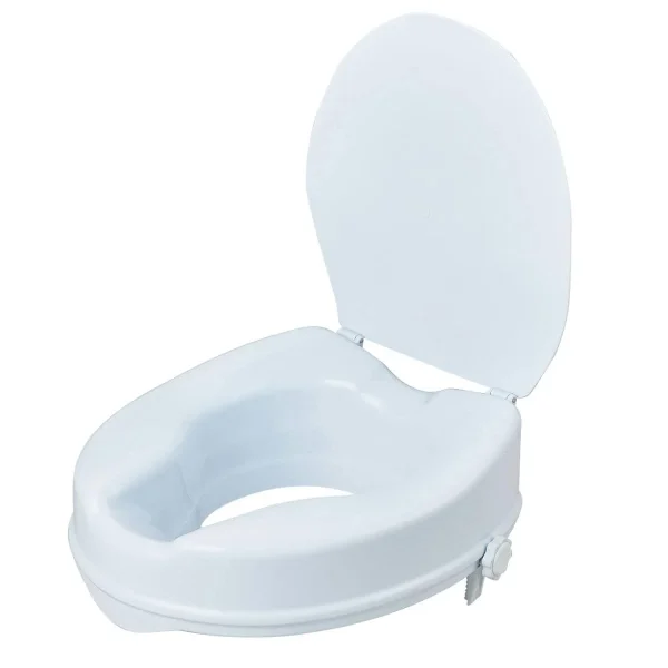 Toilet Seat Raiser - 4 Inch With Lid